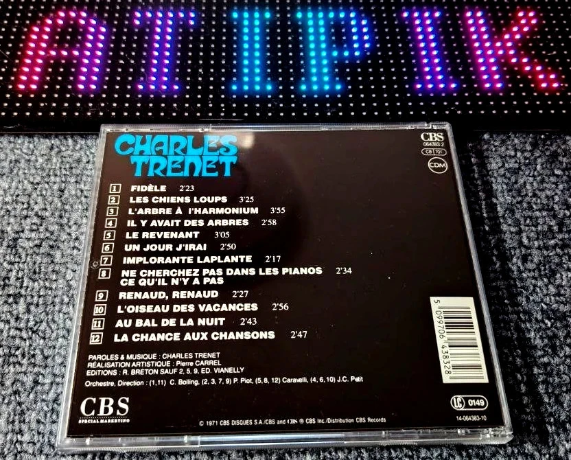 📀Charles Trenet - Fidèle - Vintage CD CBS Pépite Chanson Française Zeldzaam🔥 – photo 2